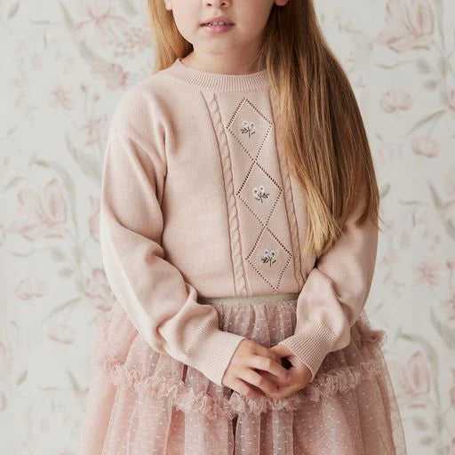 Maeve Knitted Jumper - Dusky Rose | Jamie Kay