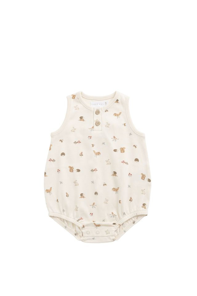 Organic Cotton Archie Playsuit | Forest Gathering | Jamie Kay