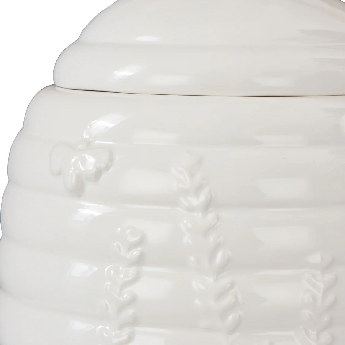 Wildflower & Hive Storage Jar White | Davis & Waddell