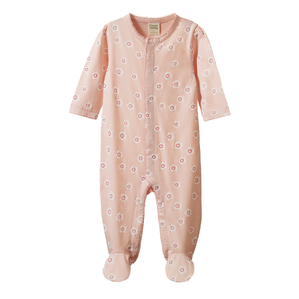 LUCY SUIT - Flora Stamp Rose Dust Print | Nature Baby