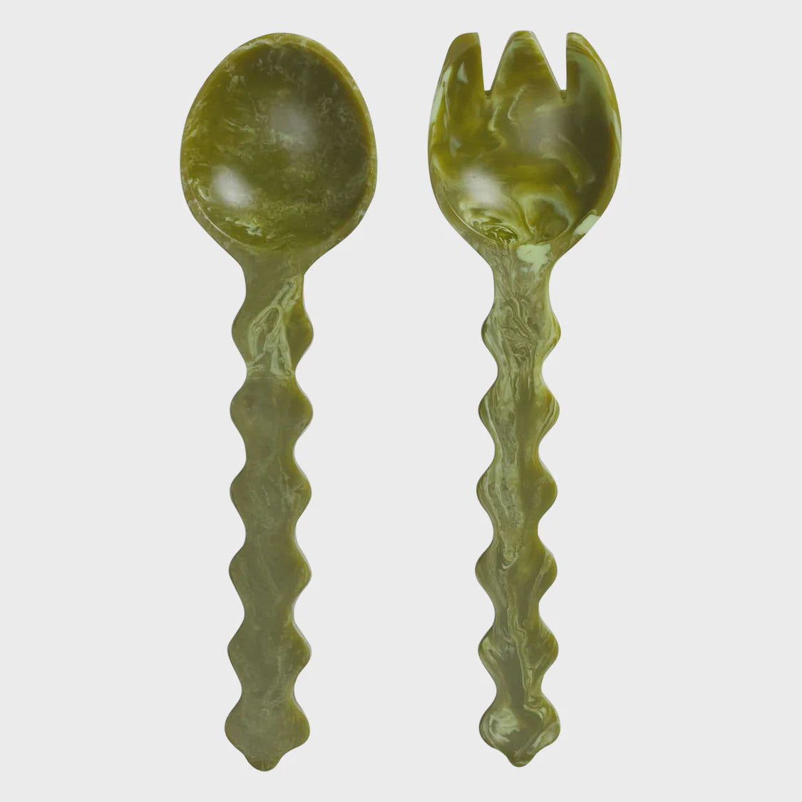 Gisele Salad Servers - La Palma | Sage x Clare