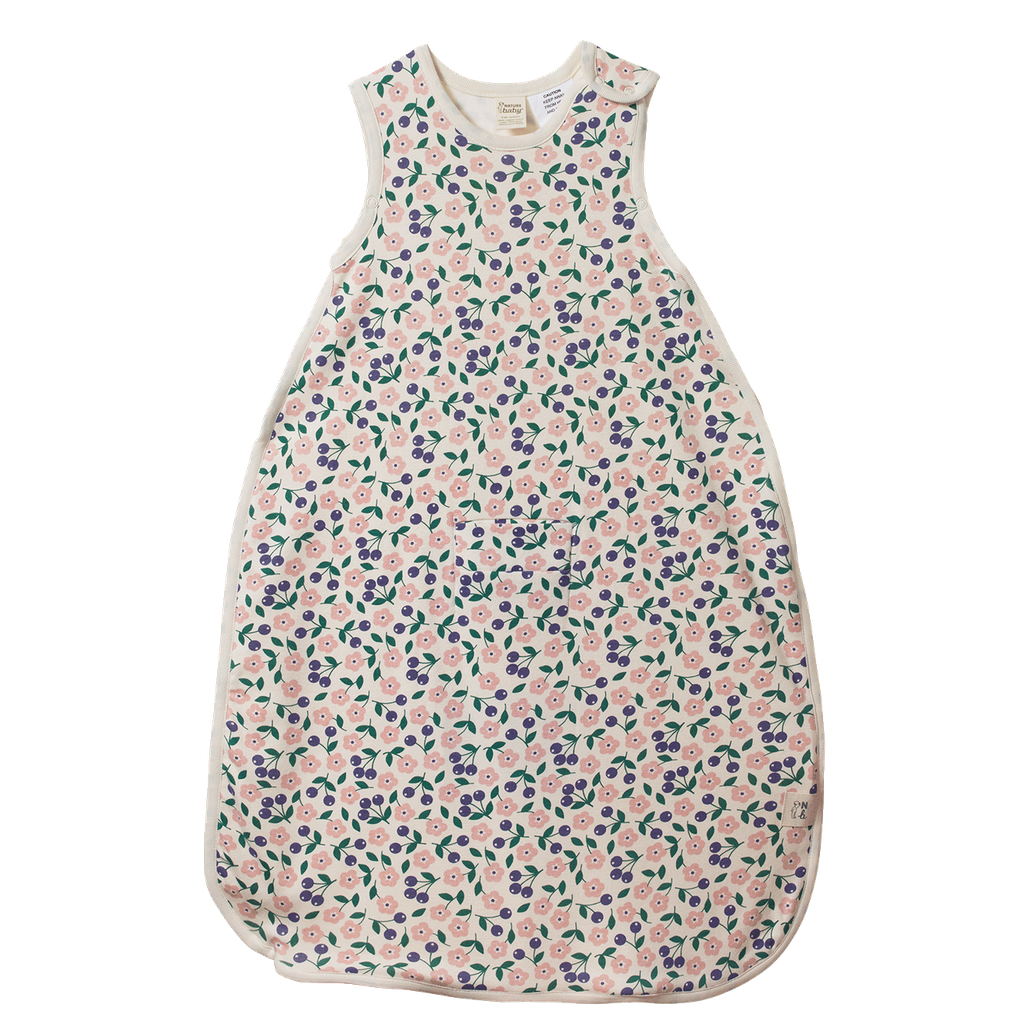 ORGANIC COTTON & MERINO SLEEPING BAG - Grande Briarwood Print 3-24M | Nature Baby