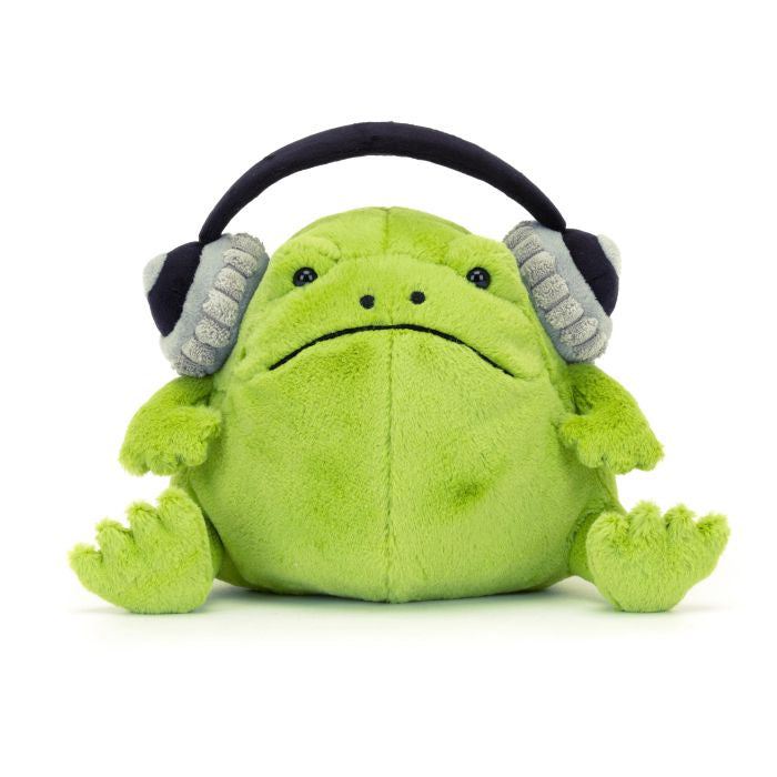 Ricky Rain Frog Headphones 21x18x19cm | Jellycat