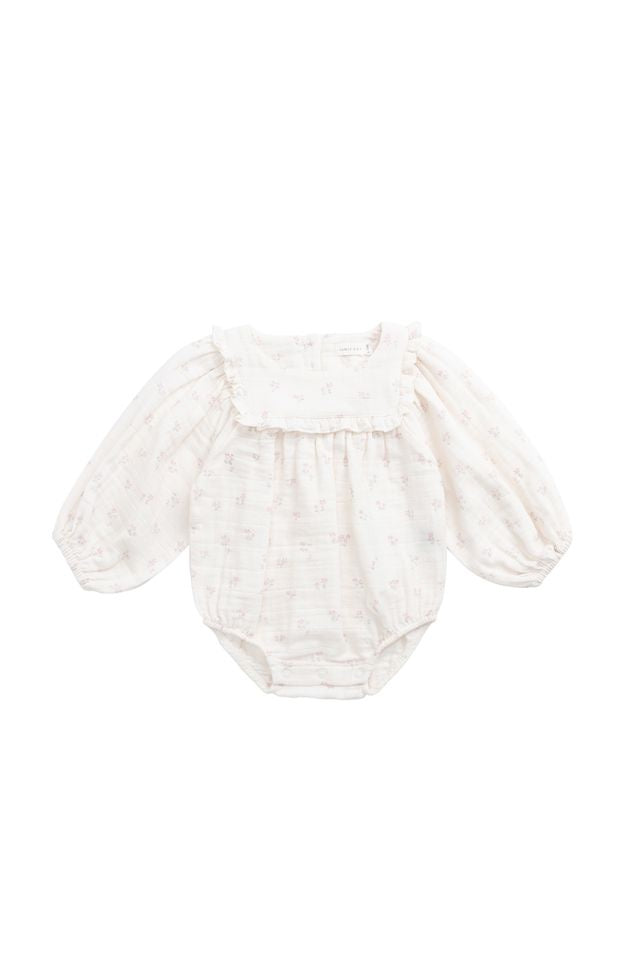 Organic Cotton Muslin Frances Playsuit | Pauline Pink | Jamie Kay