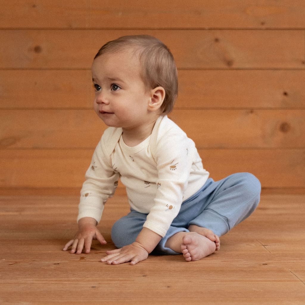 LONG SLEEVE BODYSUIT - Mini Music Print | Nature Baby
