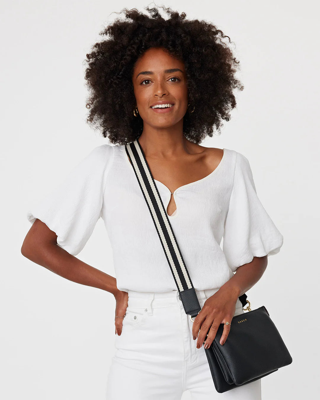 Feature Strap Webbing || Black + White | Saben