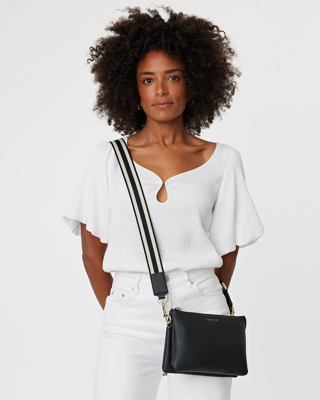 Feature Strap Webbing || Black + White | Saben
