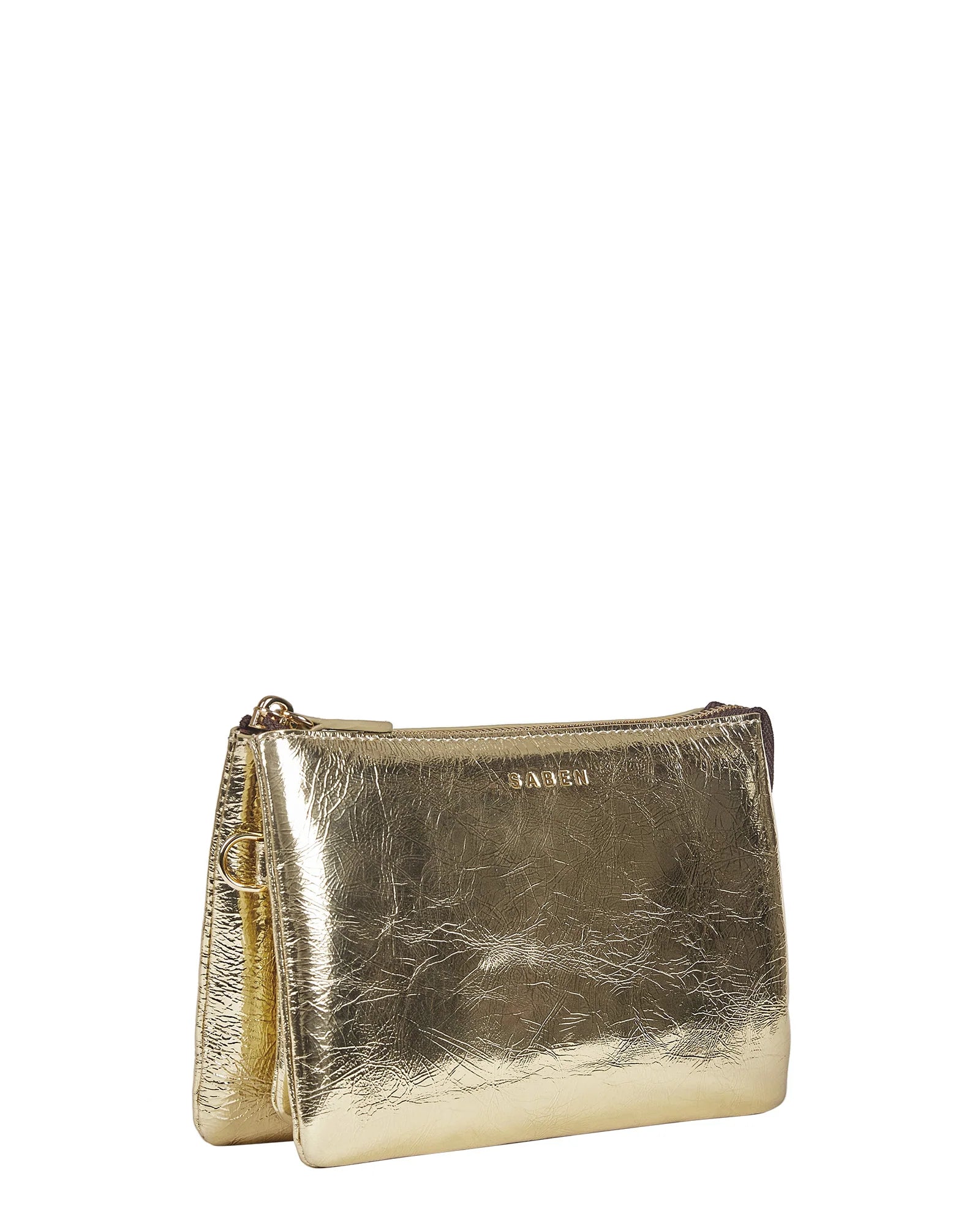 Tilly Crossbody Light Gold Crinkle | Saben