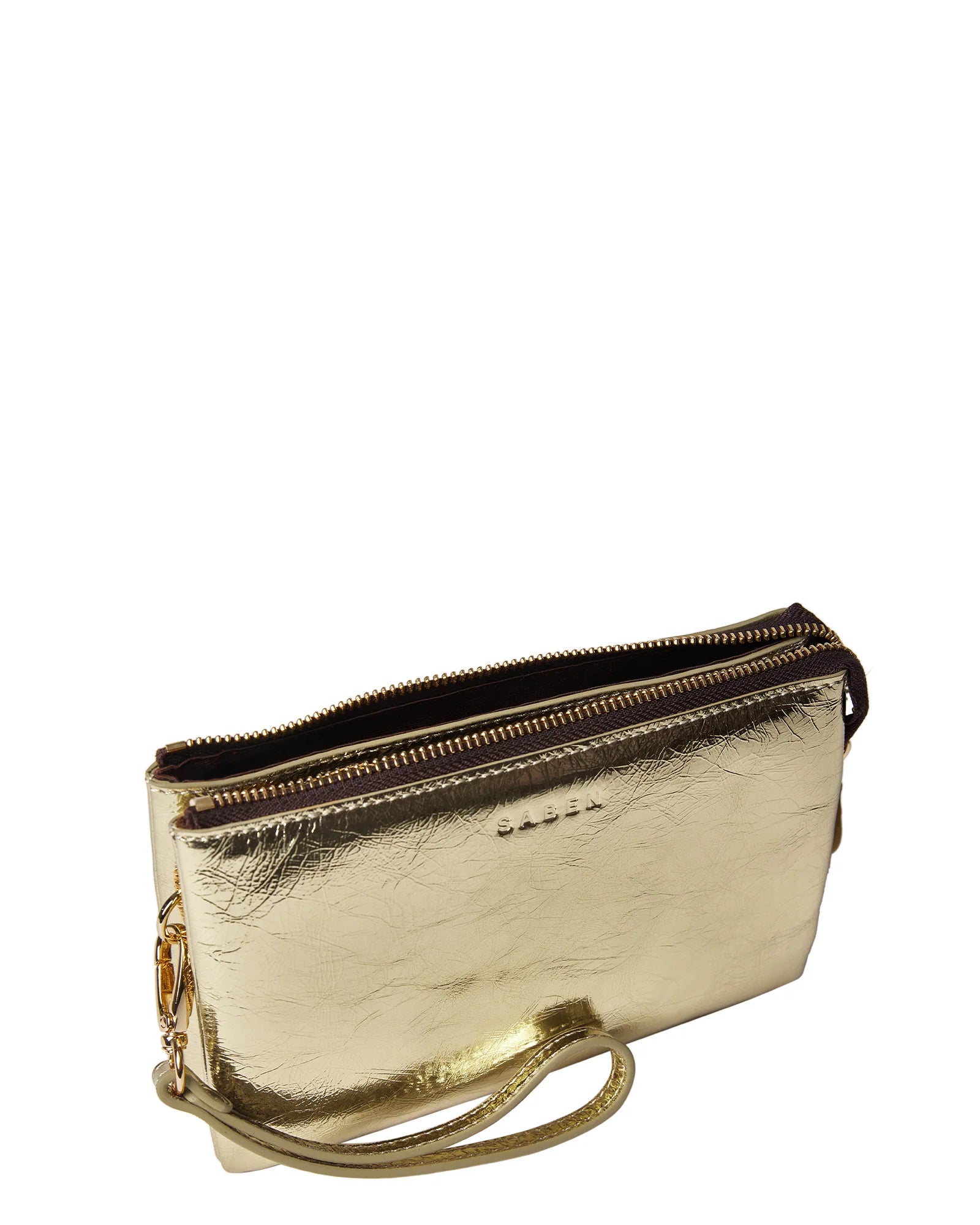 Tilly Crossbody Light Gold Crinkle | Saben