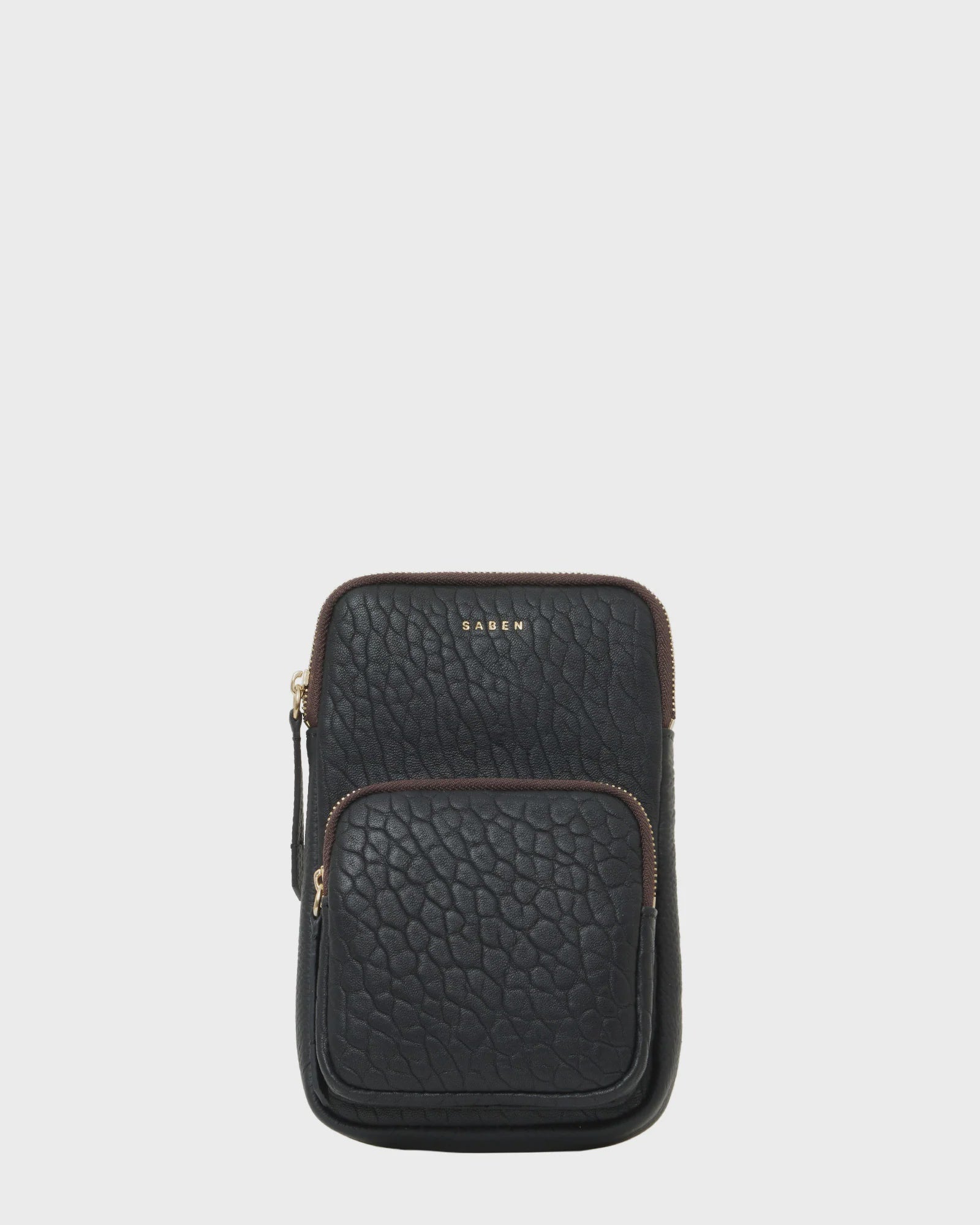 Nikko Pocket Phone Sling | Black Bubble | Saben