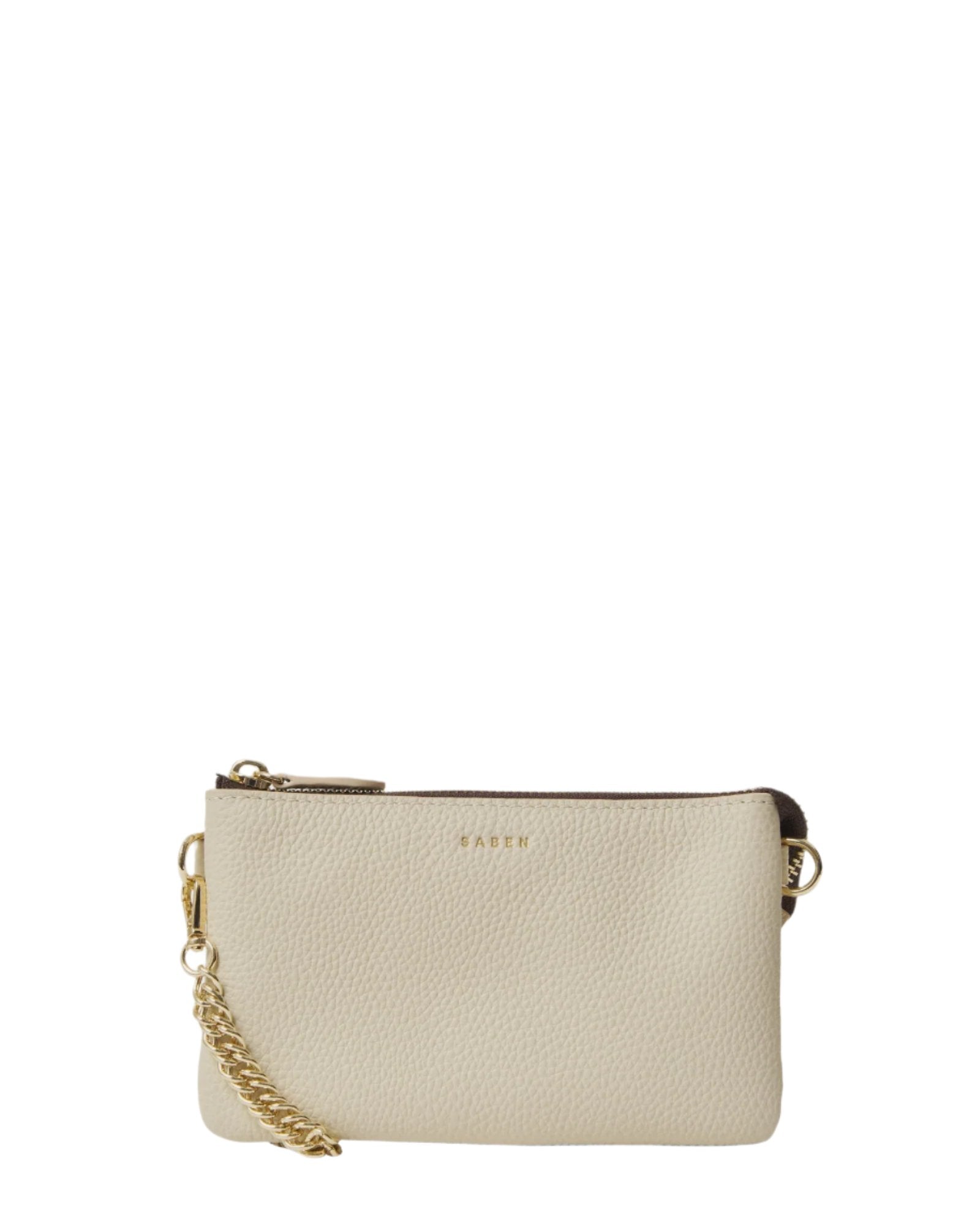 Lily Crossbody Sand + Gold Curb Chain | Saben