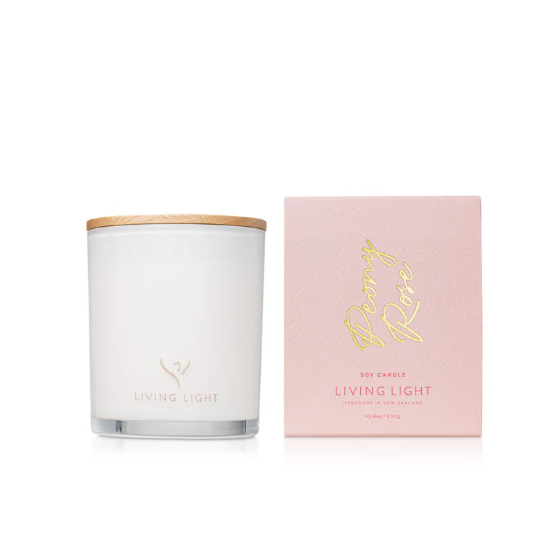 Peony Rose Soy Candle Large | Living Light