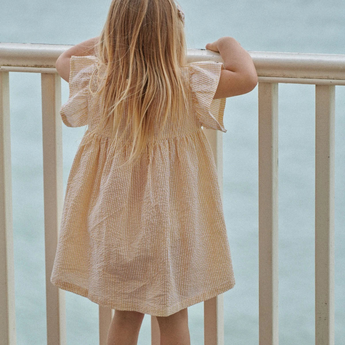 BONNIE DRESS | Golden Stripe | Nature Baby