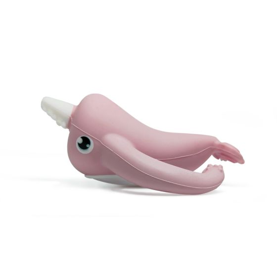 NORA NARWHAL SILICONE TEETHER - OLD ROSE | Smily Mia