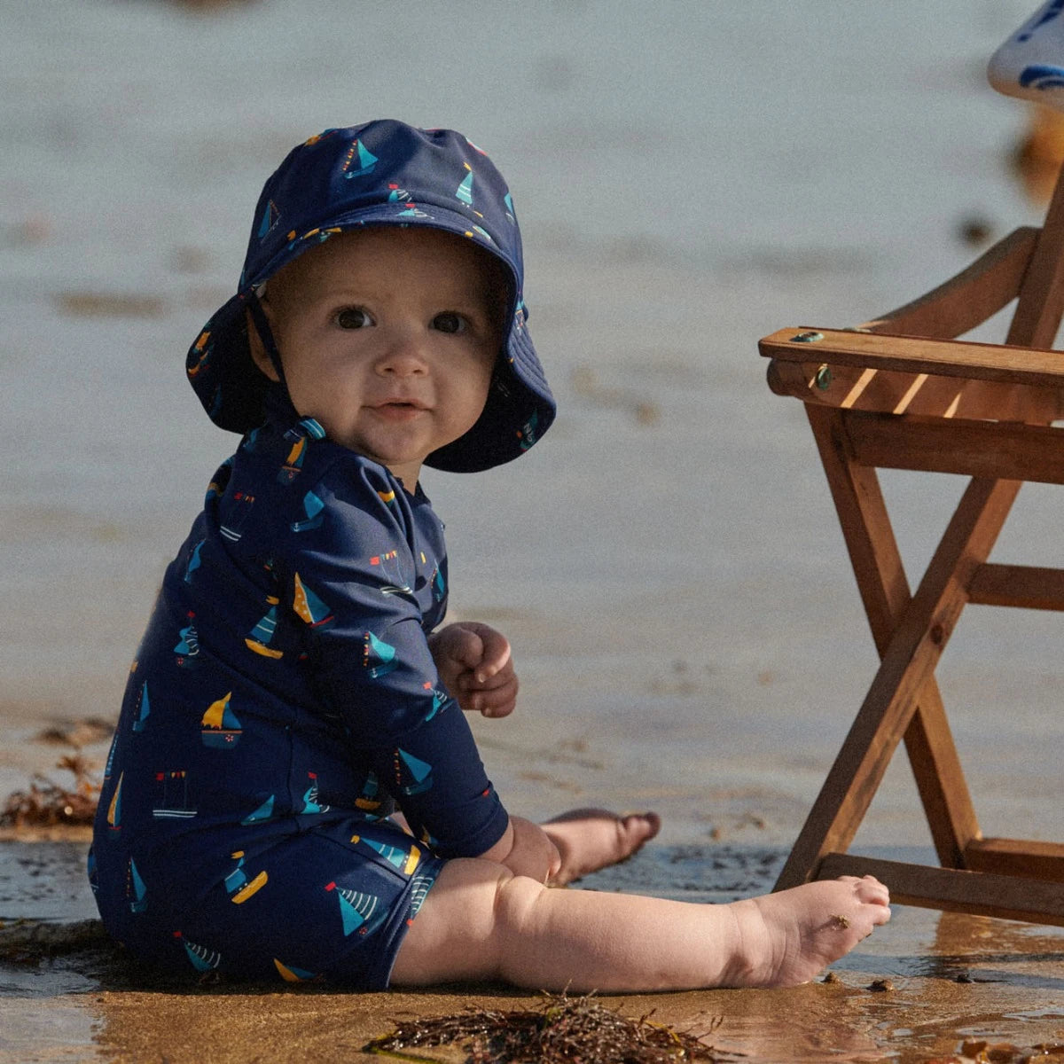 SPLASH SUNHAT | Regatta Navy Print | Nature Baby