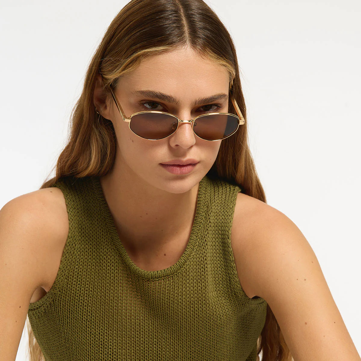 Enigma Sunglasses - Gold | Status Anxiety