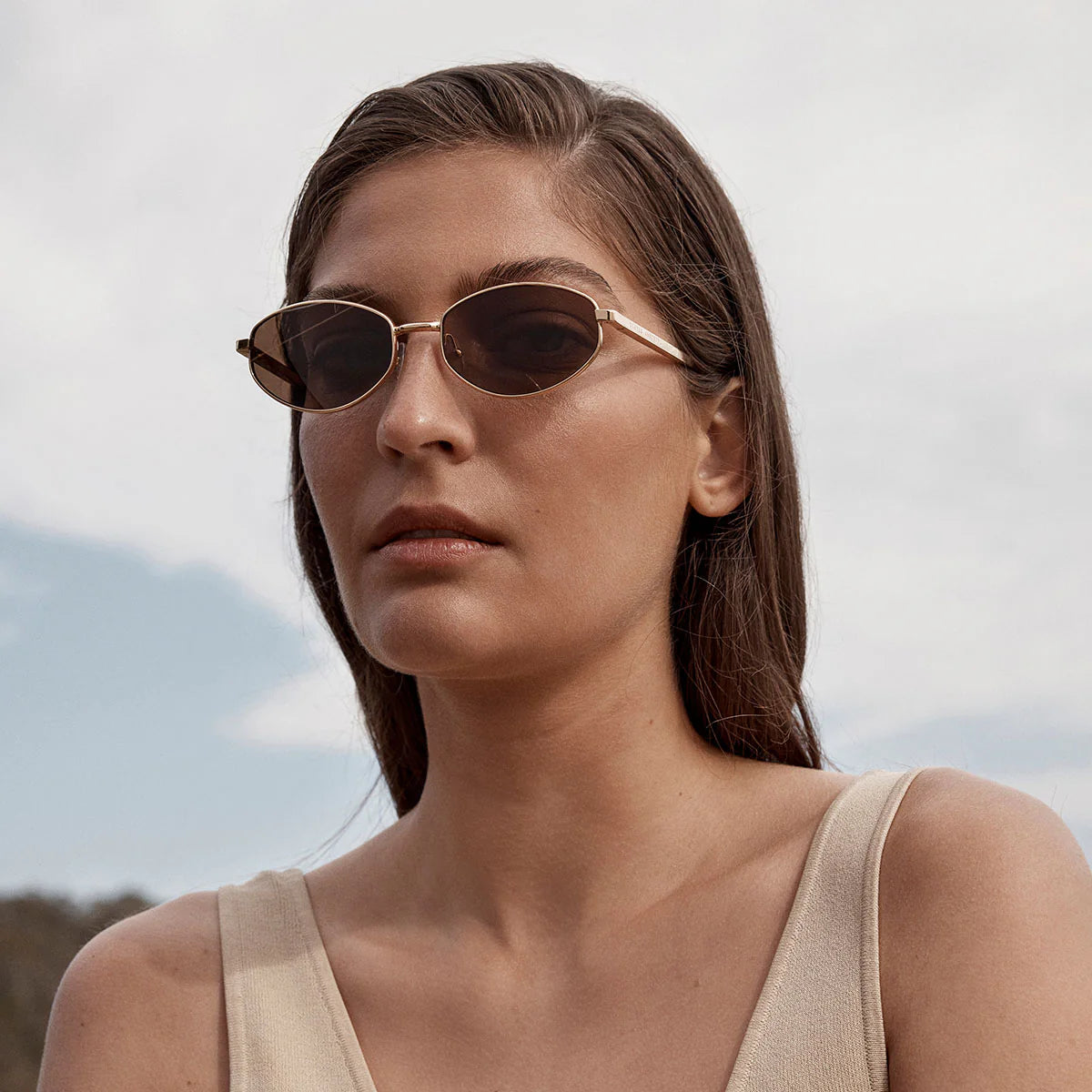 Enigma Sunglasses - Gold | Status Anxiety