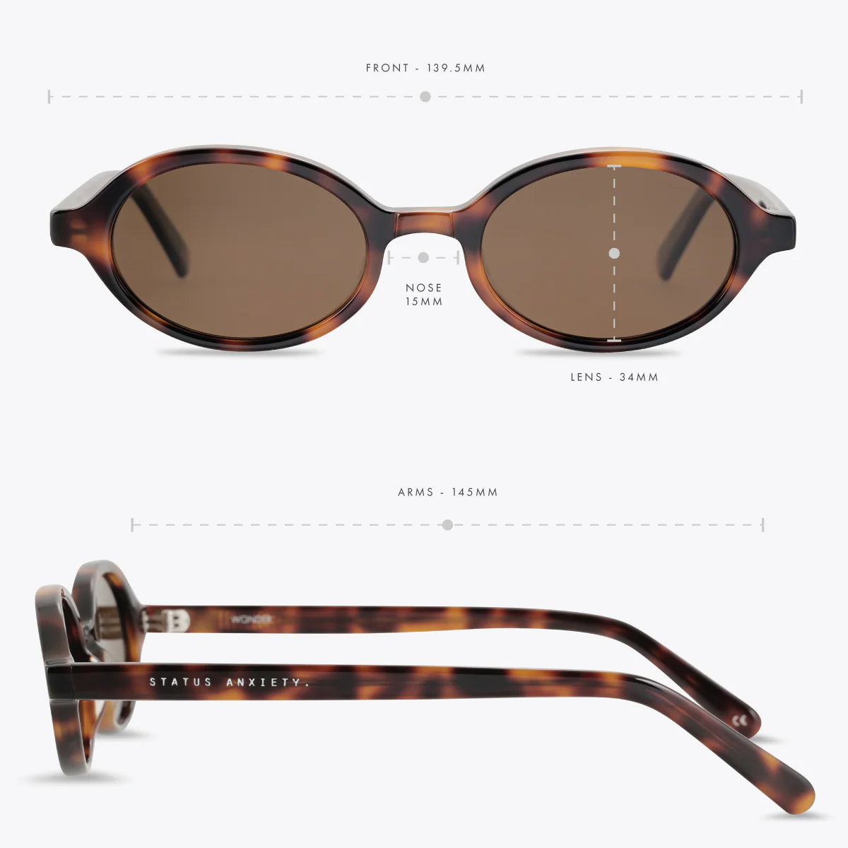 Wonder Sunglasses - Brown Tort | Status Anxiety