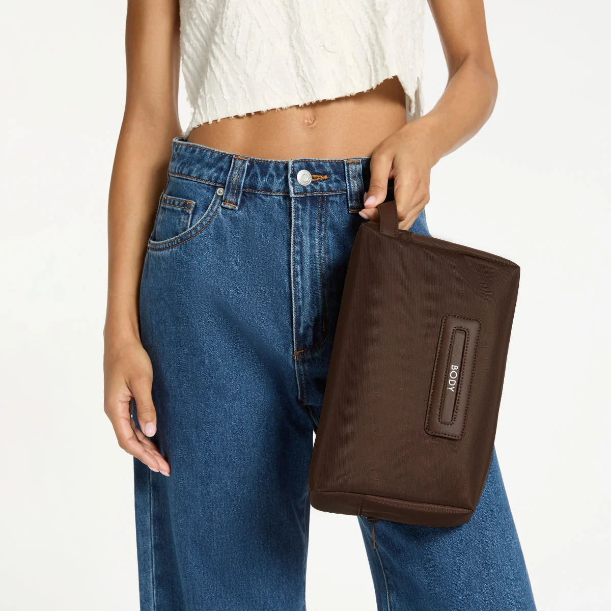 Hunter Recycled Toiletry Bag Large - Truffle | Status Anxiety