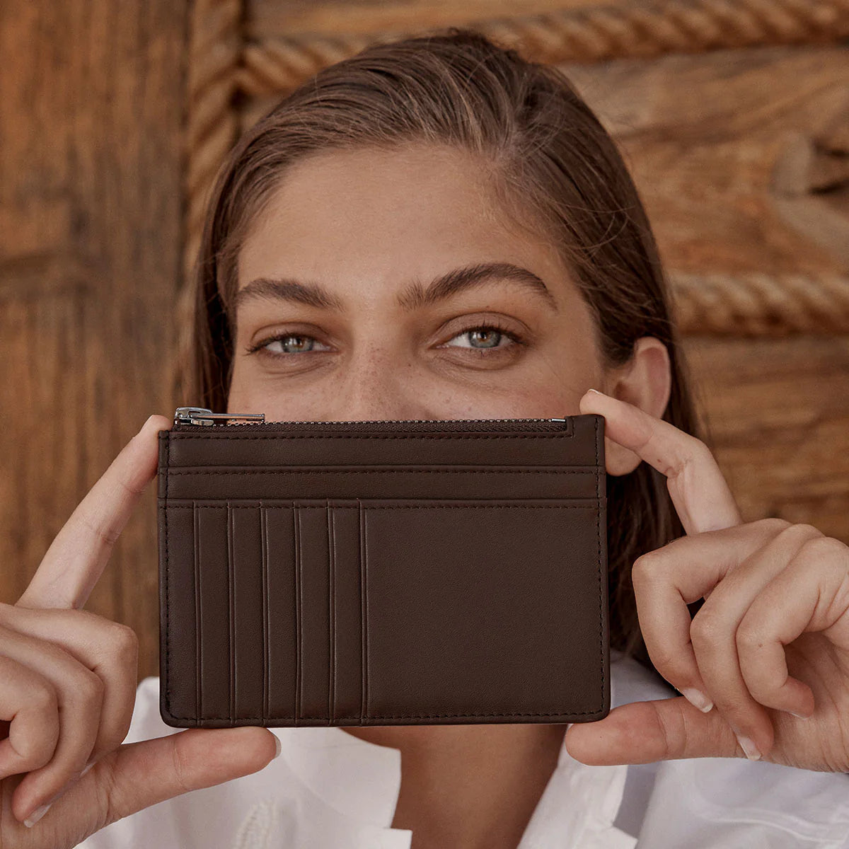 Gone Again Wallet - Cocoa Nappa | Status Anxiety