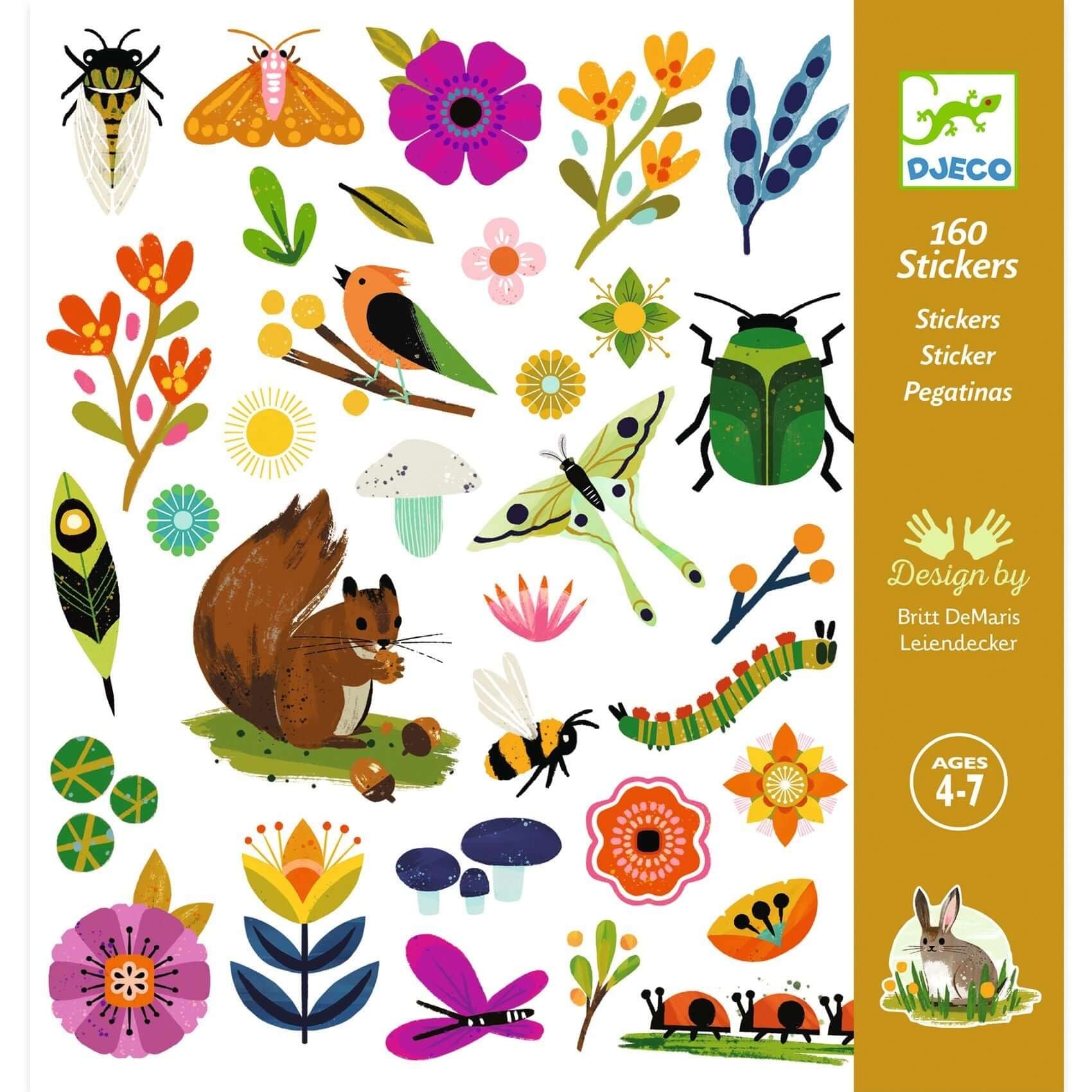 Stickers  Garden 160pc | Djeco