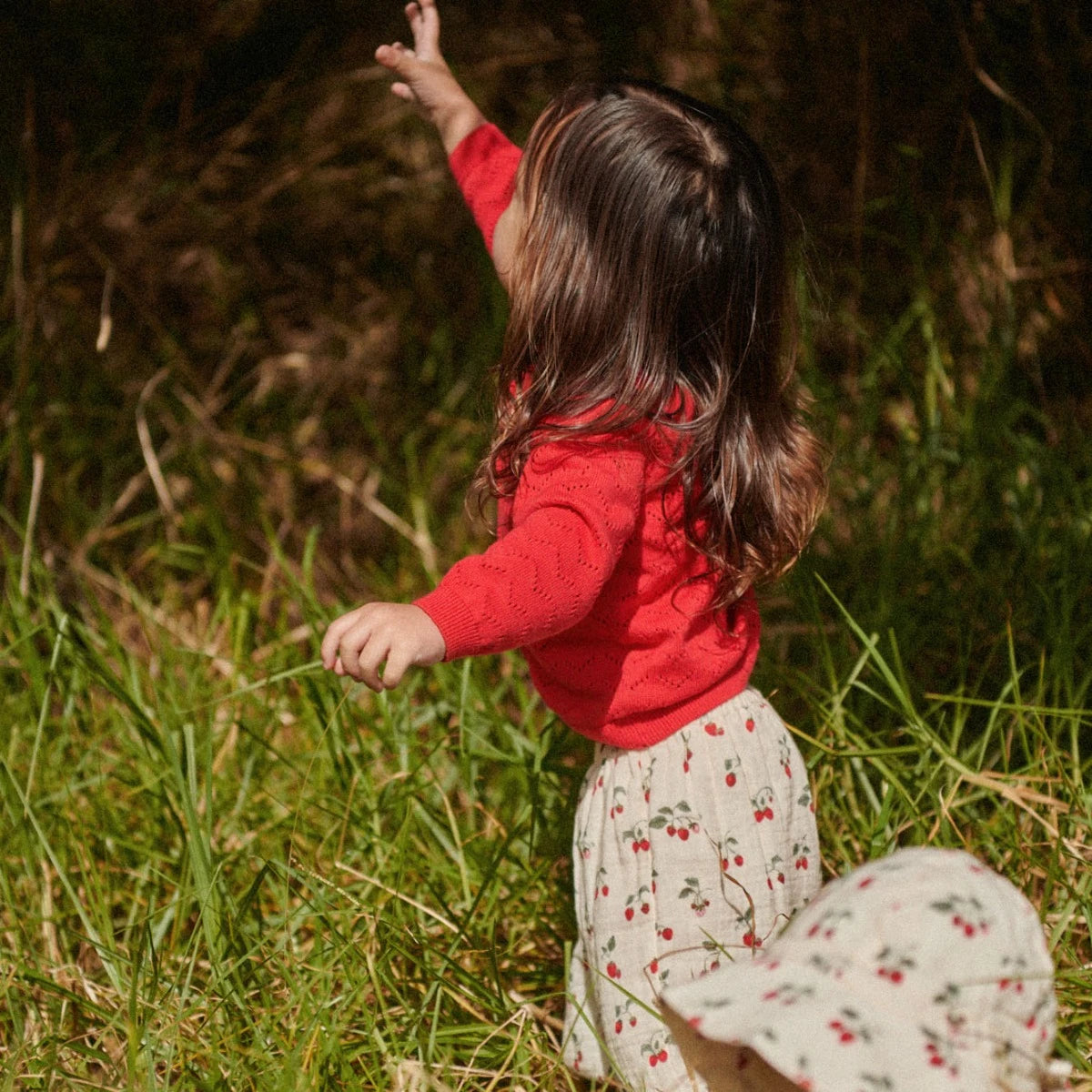 PIPER CARDIGAN. Raspberry Red | Nature Baby