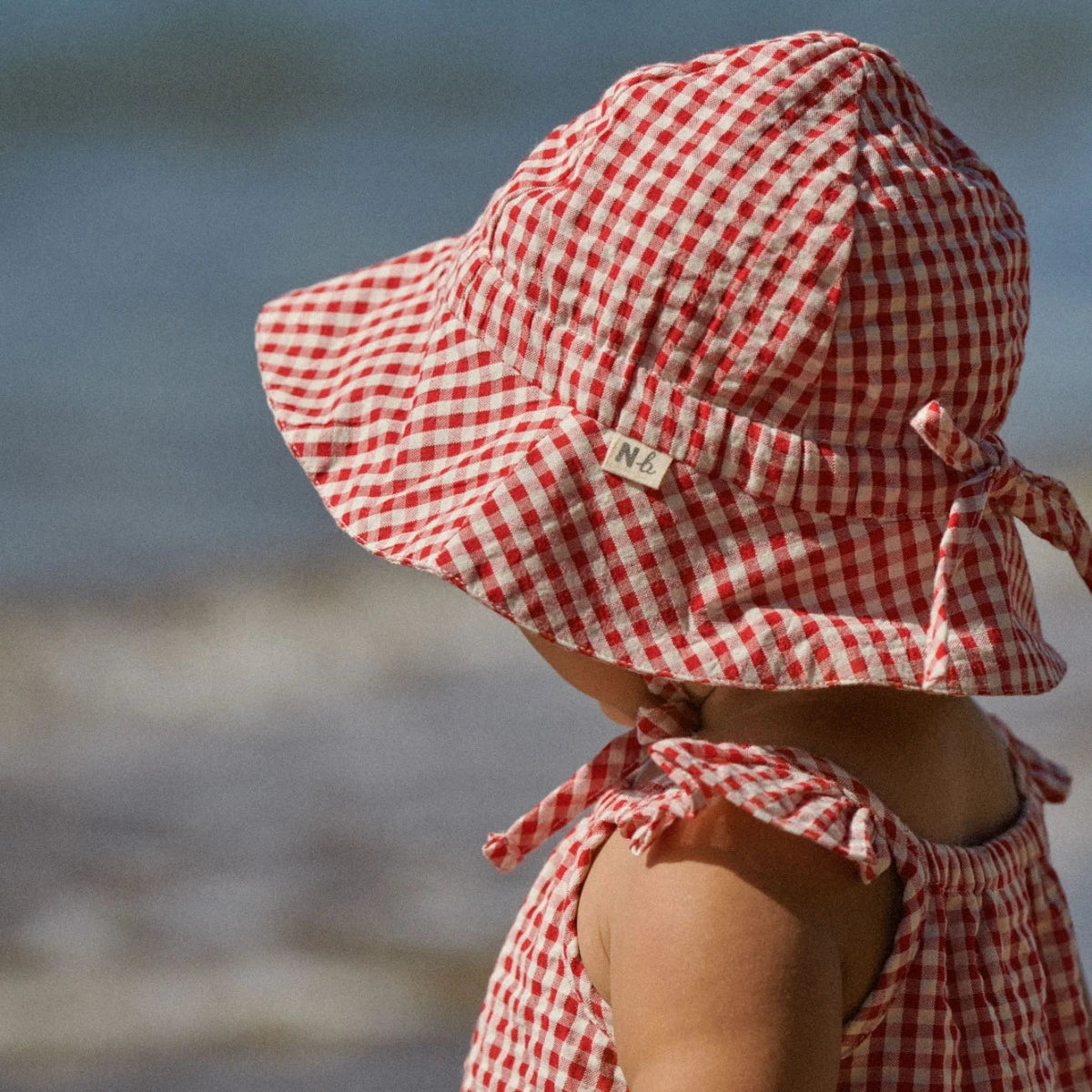 GINGHAM SUNHAT. Red Check | Nature Baby