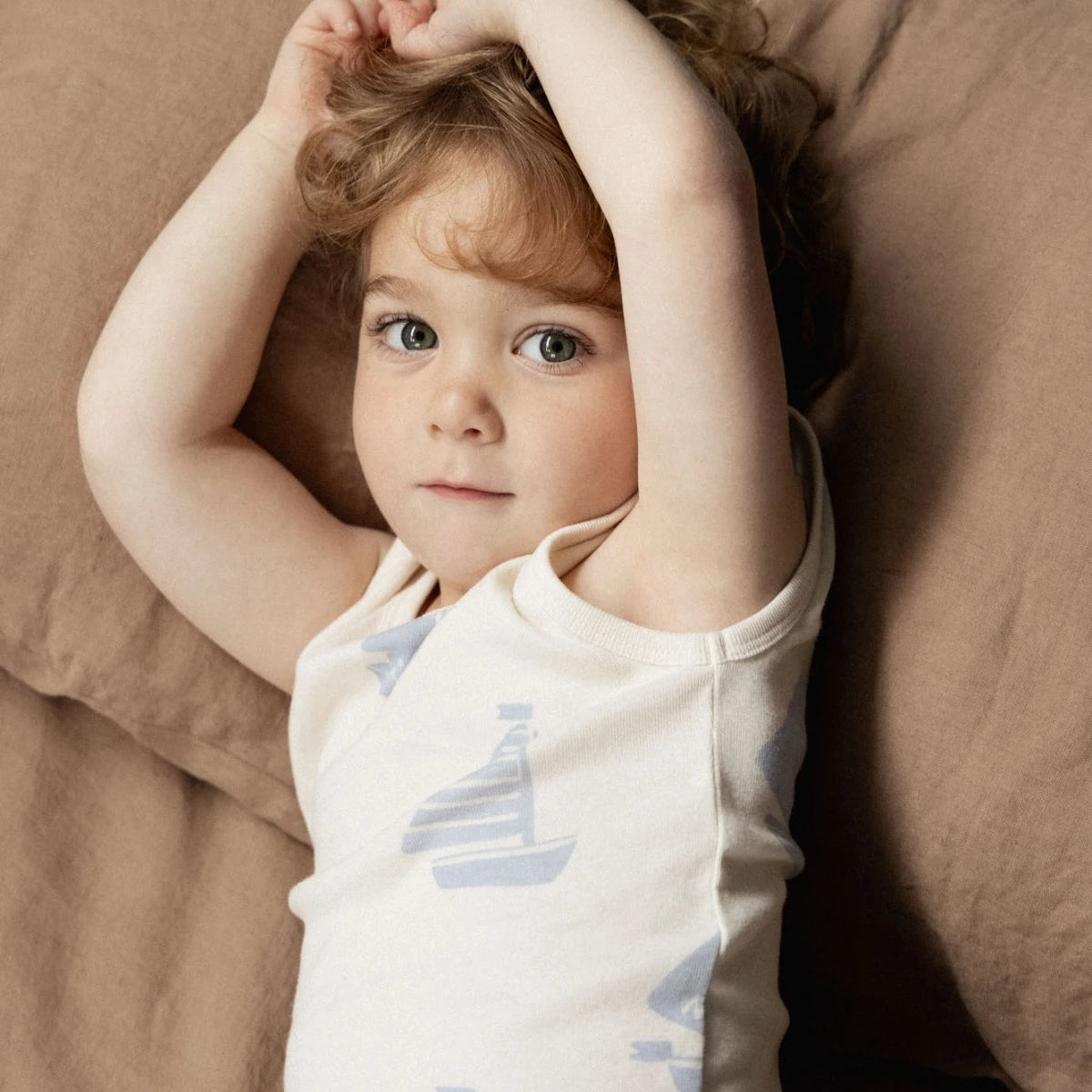 SINGLET PYJAMA SET | Regatta Blue Print | Nature Baby