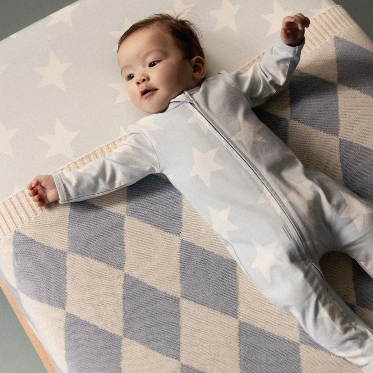 Fitted Sheet Jersey  Basinet || Magic Blue | Nature Baby