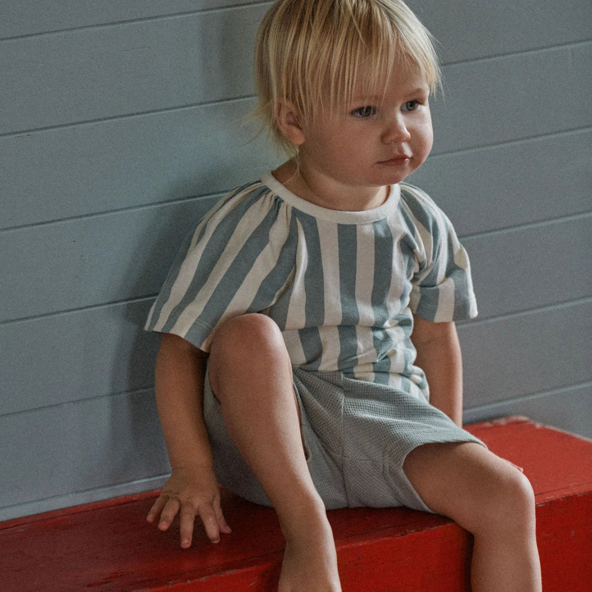 FAYE TEE. Star Dew Stripe | Nature Baby