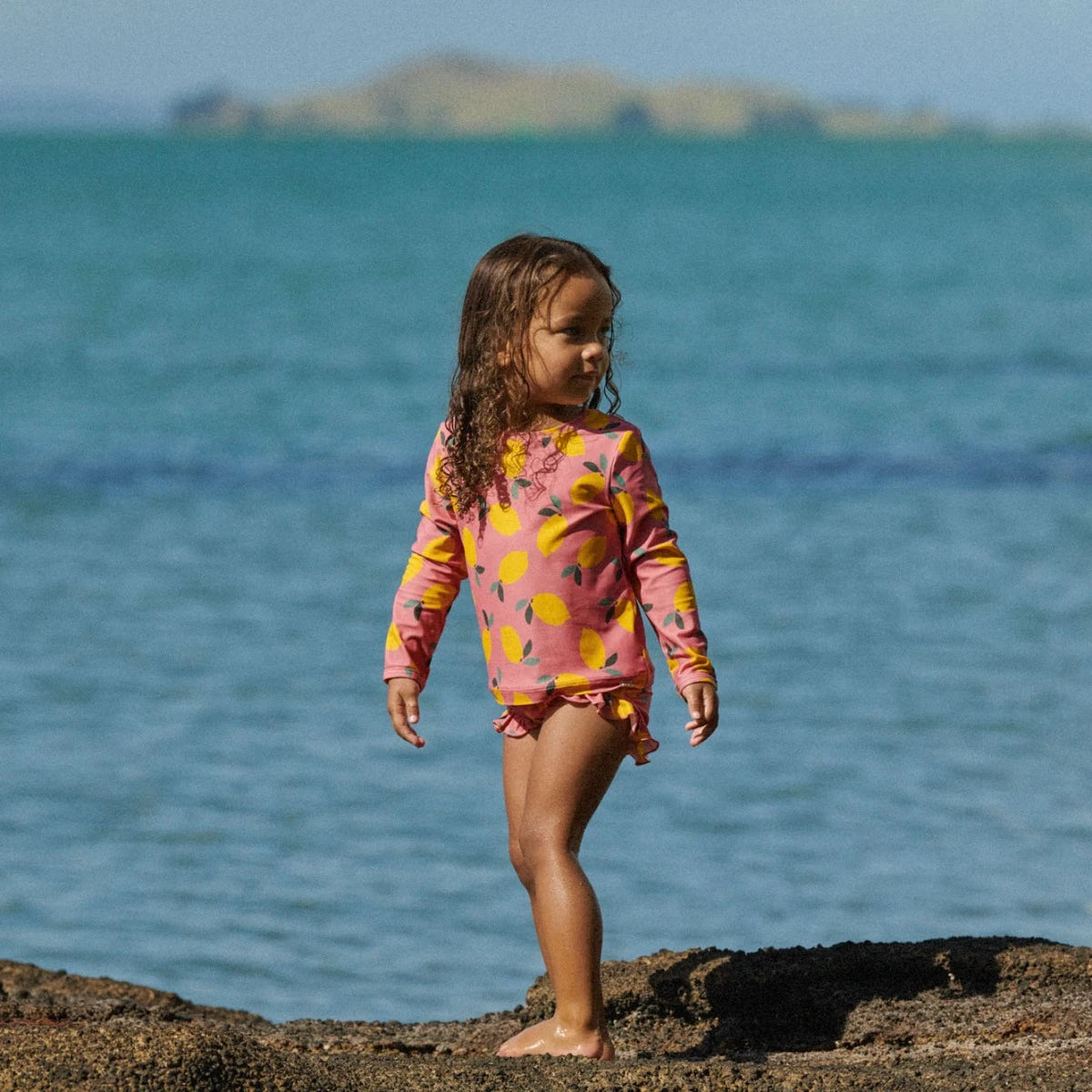 SPLASH TOP | Lemmony Rose Print | Nature Baby