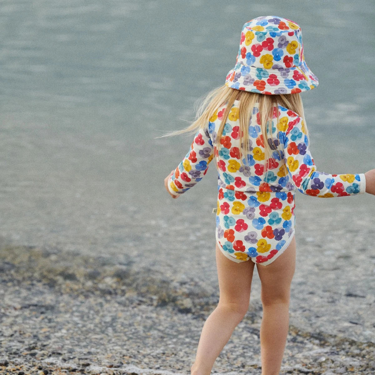 ONE PIECE BATHING SWIMSUIT | Painted Delphine Print | Nature Baby