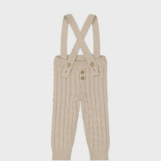 Finn Suspender Knitted Pant - Sand Marle | Jamie Kay