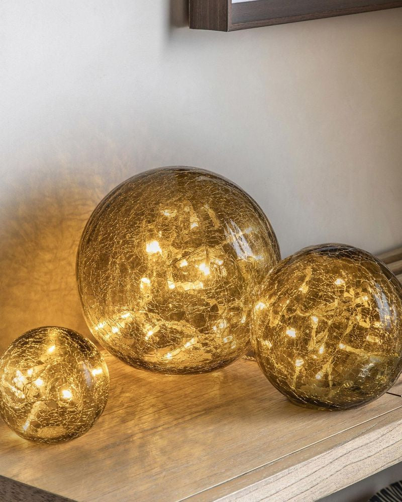 Green Crackle Orb - 15cm | Stellar Haus