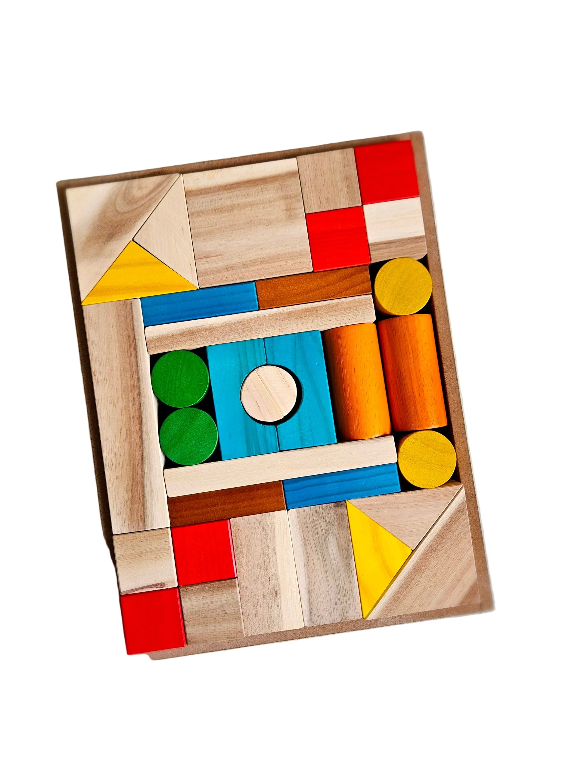 Natural Colour Wooden Blocks | QToys
