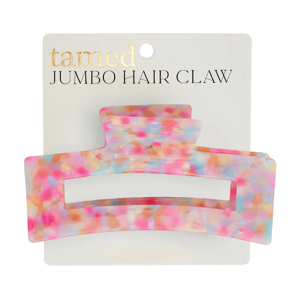 Jumbo Tamed Hair Claw - Unicorn Confetti | Annabel Trends