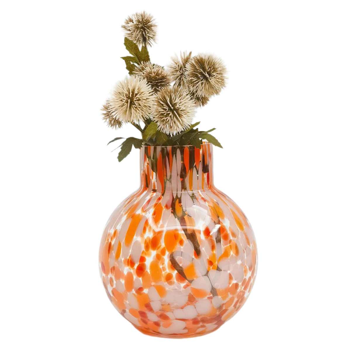 Jaslyn Speckle Glass Vase Orange | Urban Products