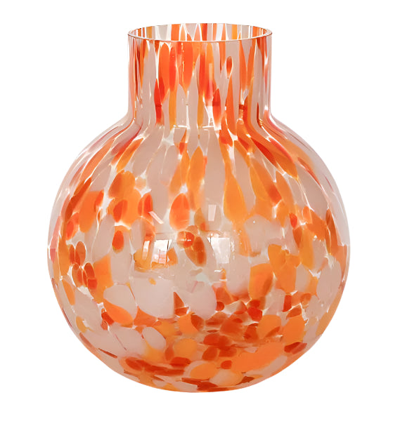 Jaslyn Speckle Glass Vase Orange | Urban Products