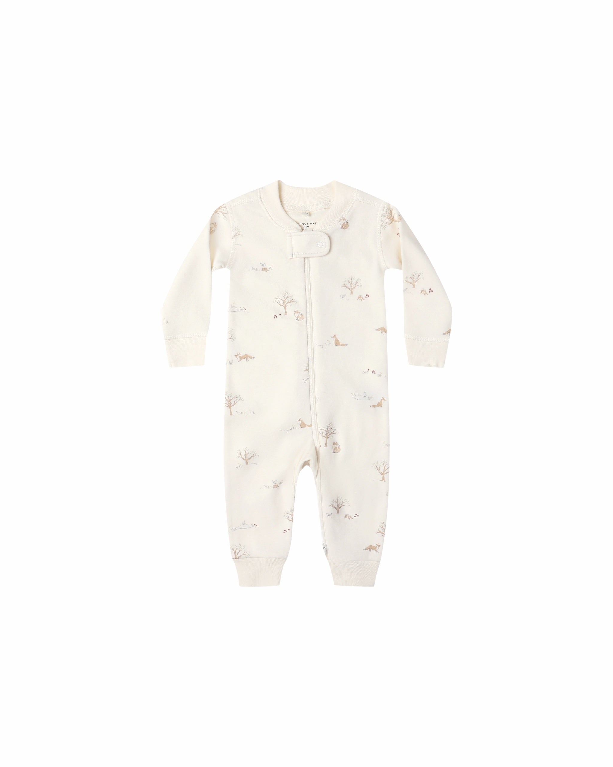 ZIP LONG SLEEVE SLEEPER || FOX LAND | Quincy Mae