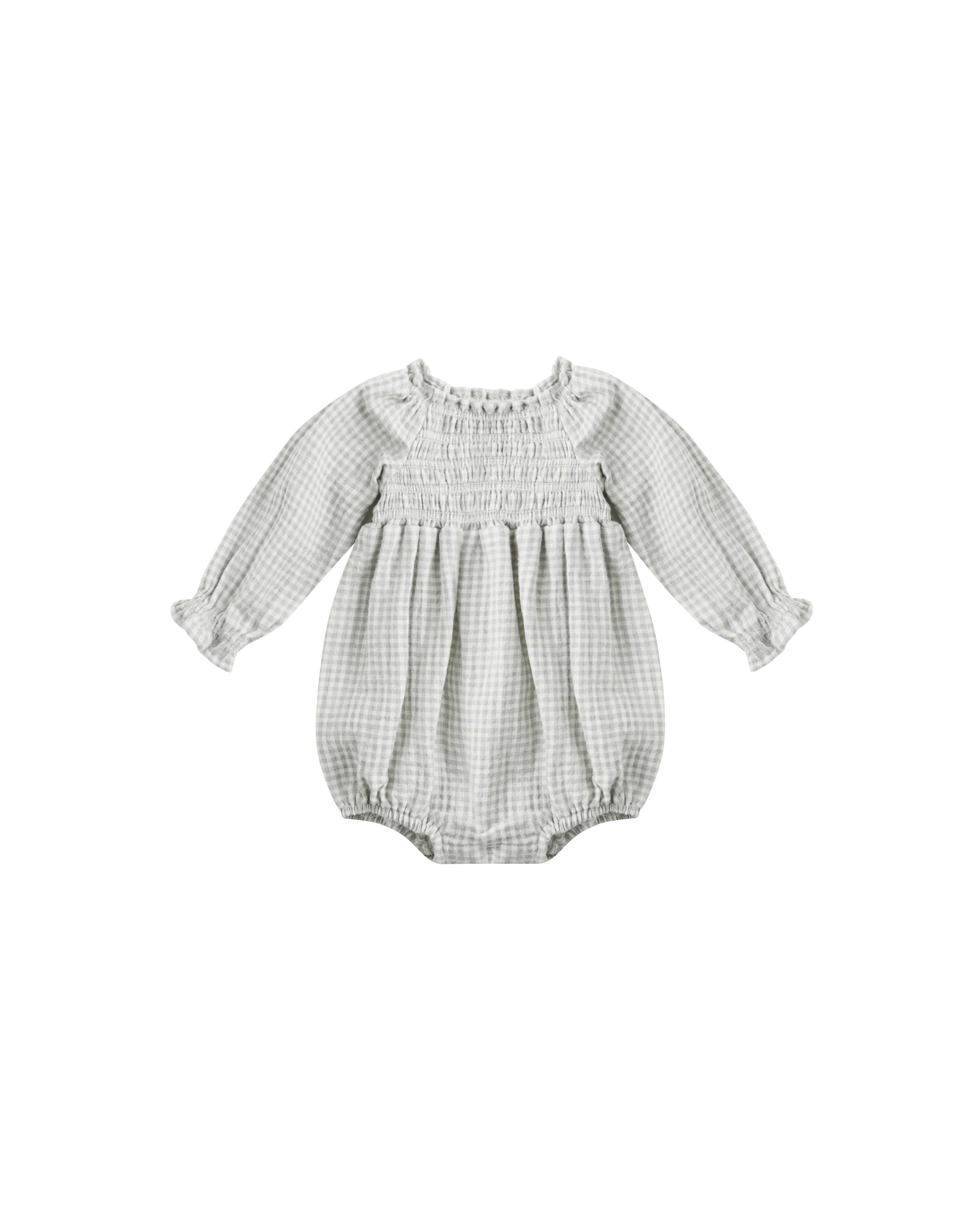 EDEN ROMPER || BLUE GINGHAM | Quincy Mae