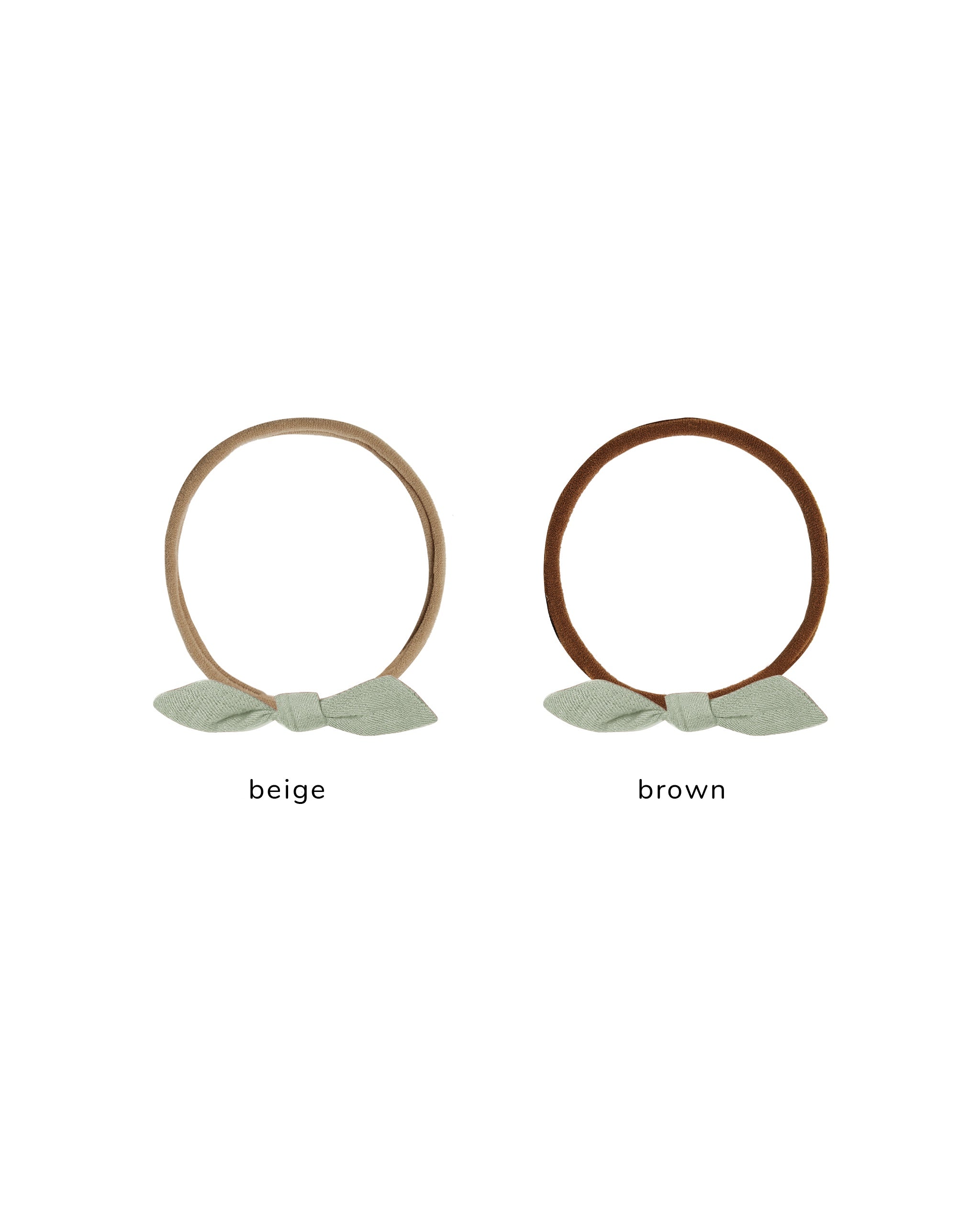 LITTLE KNOT HEADBAND || FERN /BEIGE | Quincy Mae