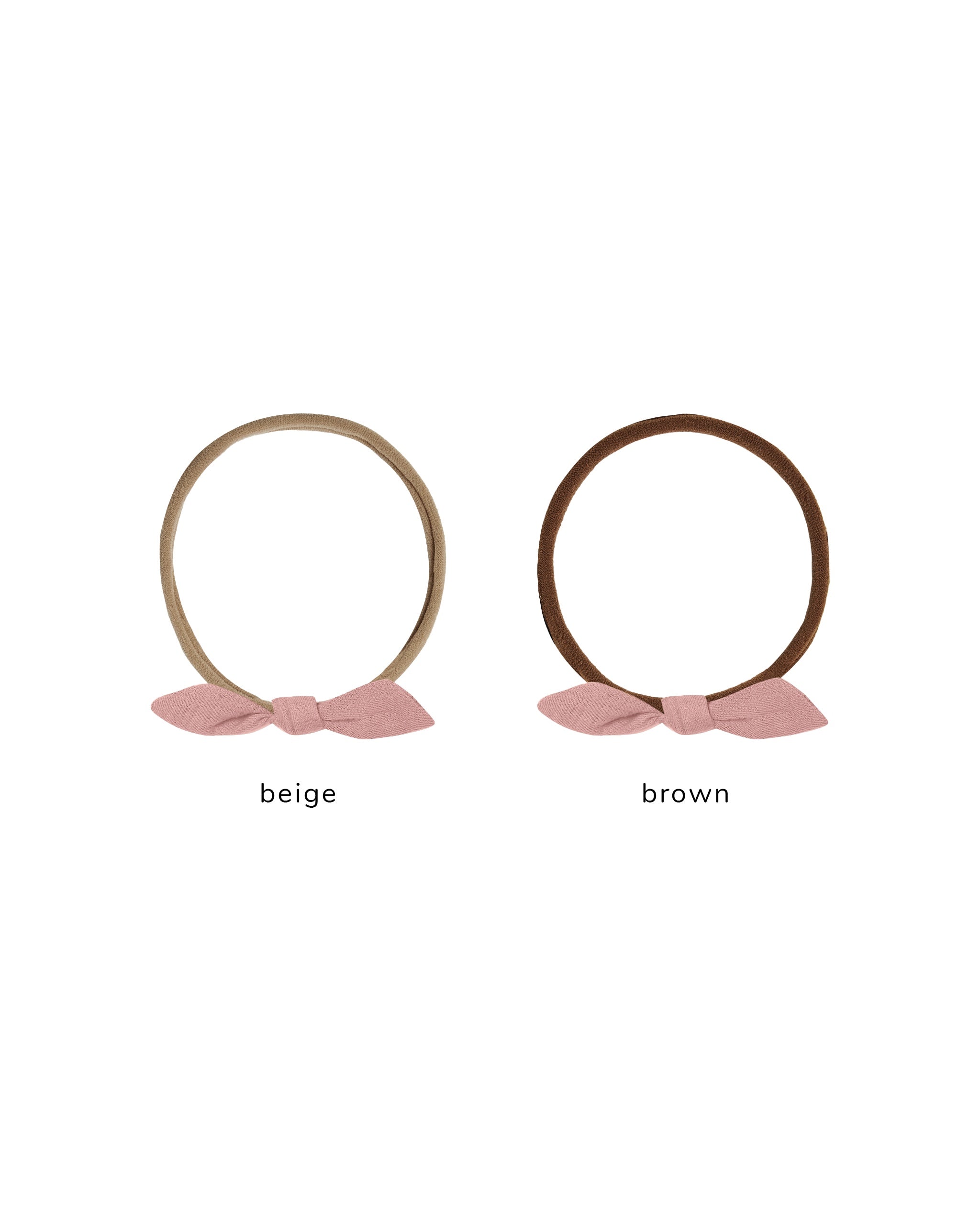 LITTLE KNOT HEADBAND || ROSE / BEIGE | Quincy Mae