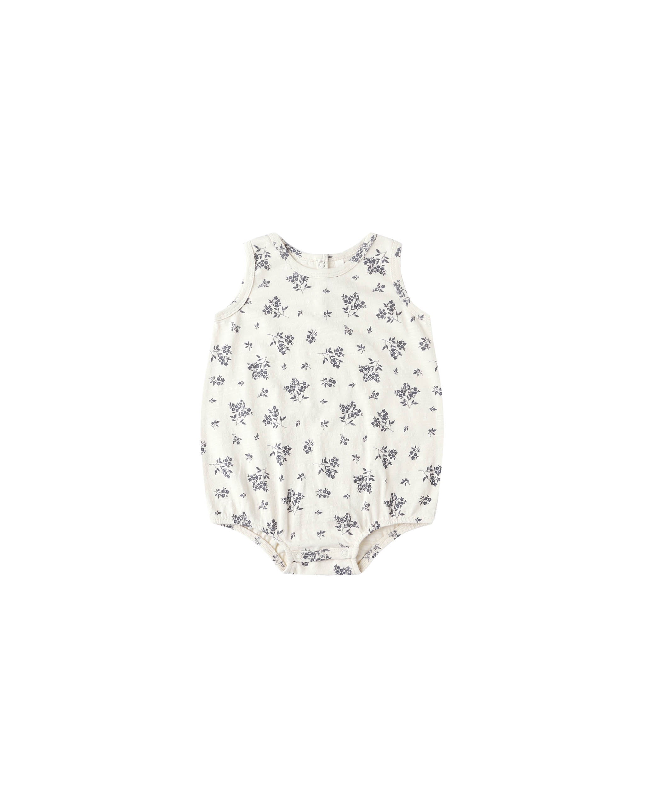 BUBBLE ONESIE || BLUE FLORAL | Rylee + Cru
