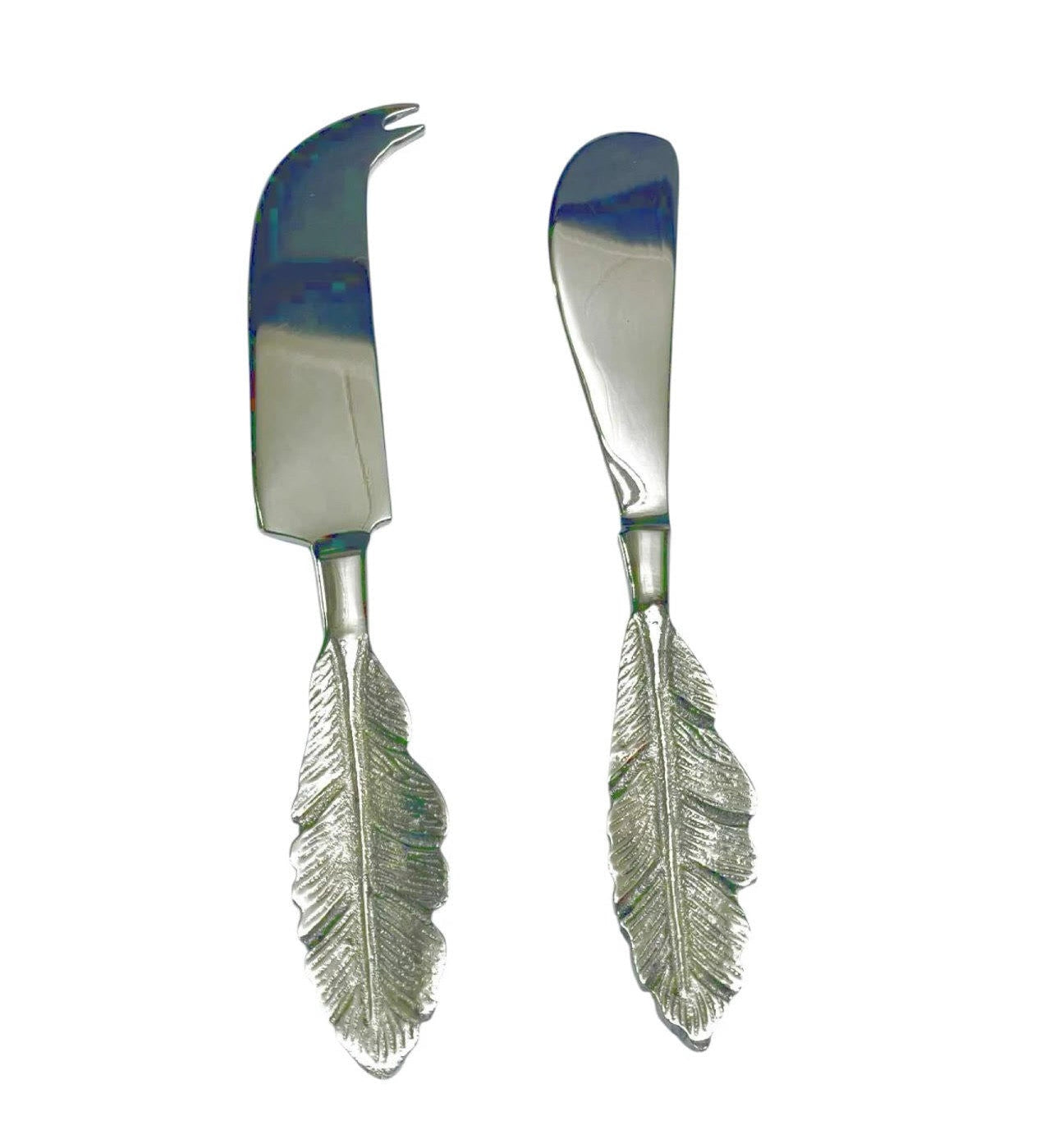 Feather Butter & Cheese Knife Set | Blue Goose Imports