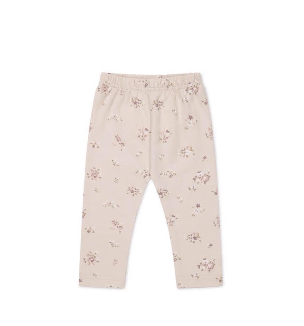 Organic Cotton Fine Rib Legging - Petite Fleur Soft Peony | Jamie Kay