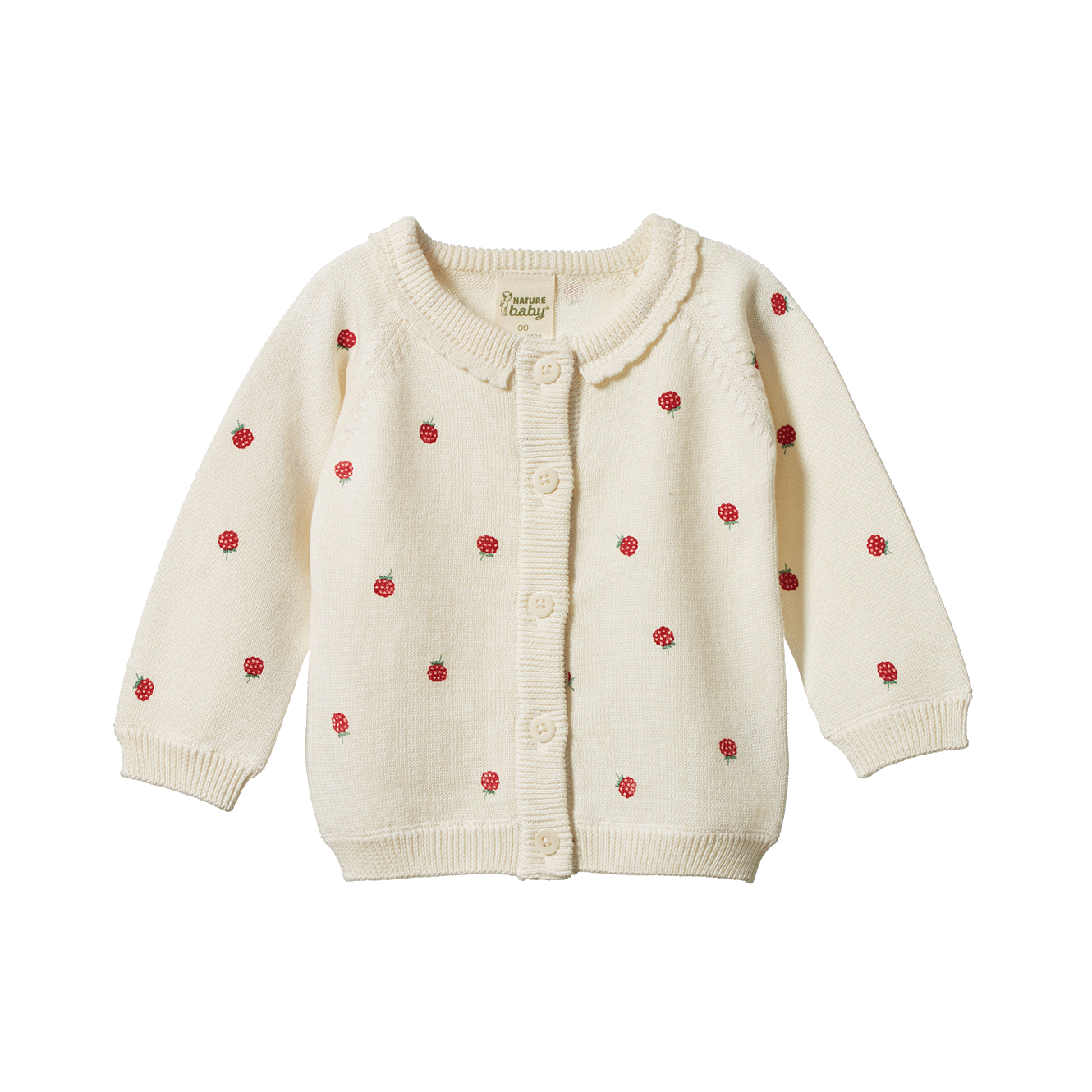 PIPER CARDIGAN Raspberry Print | Nature Baby