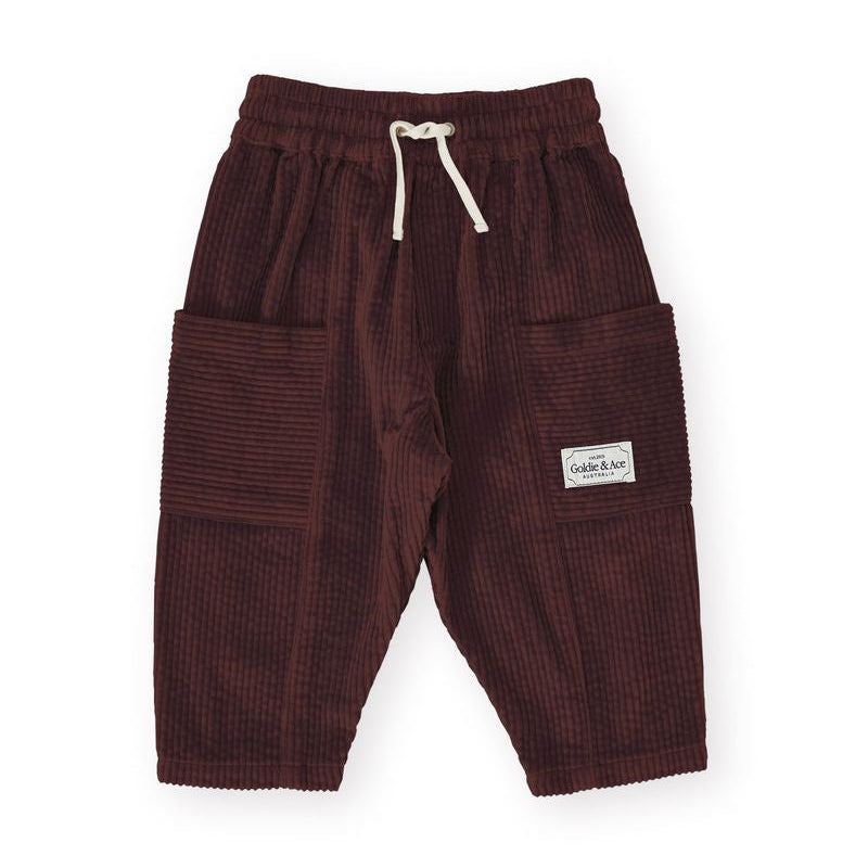 KIT CORDUROY POCKET PANT BROWN | Goldie + Ace