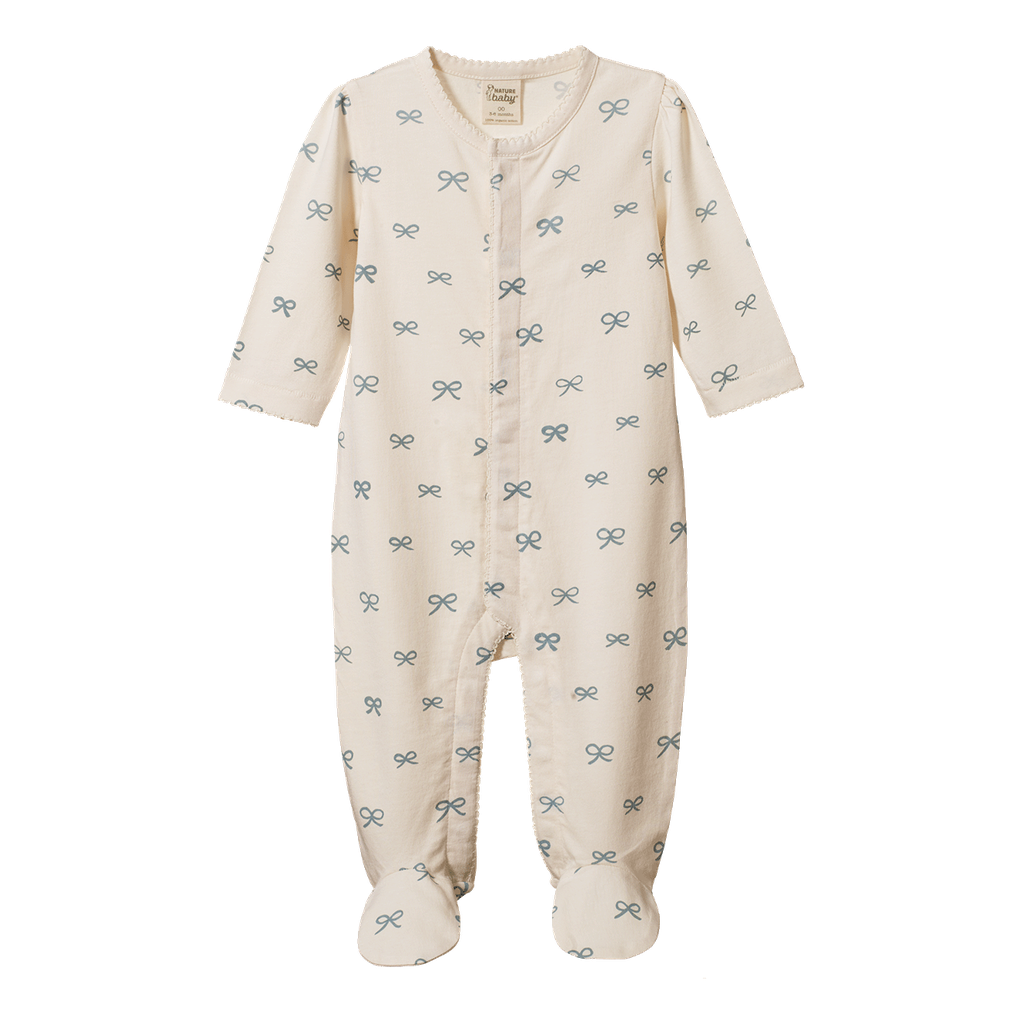 LUCY SUIT. Ribbons Star Dew Print | Nature Baby