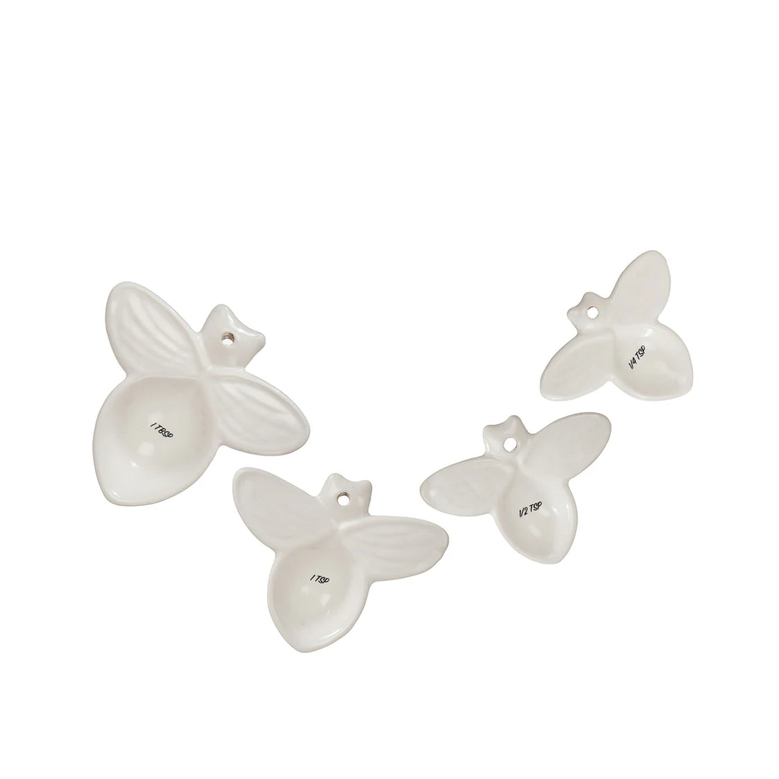 Wildflower & Hive Measuring Spoons White | Davis & Waddell