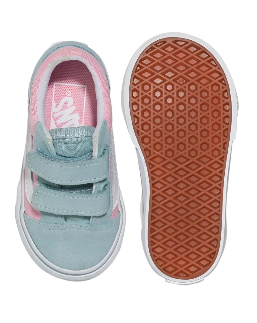 TODDLER OLD SKOOL V 2 TONE GRAY PINK Vans